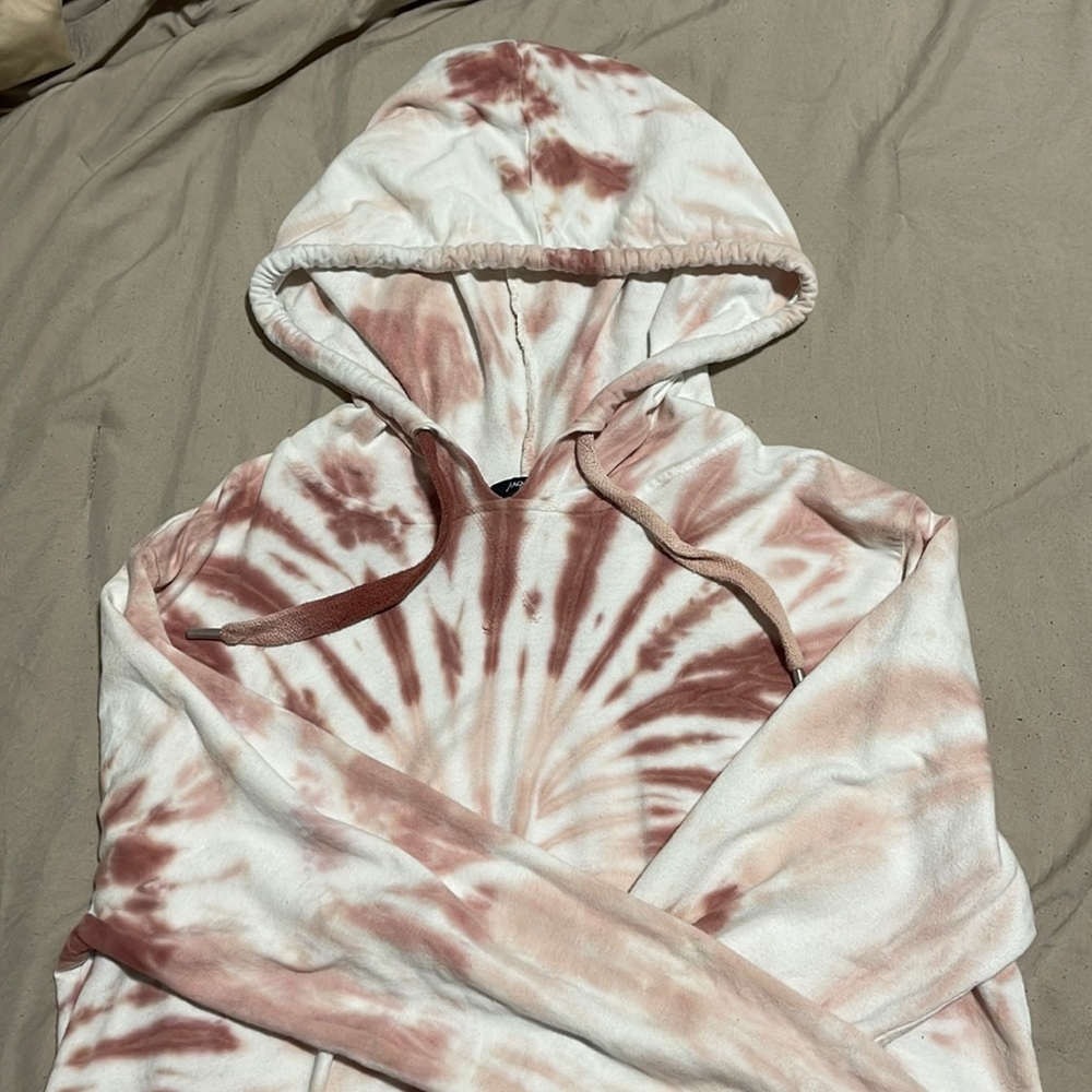 Angels Pink Tye-Dye Pullover Hoodie